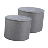 Maxbell 2Pcs Table Lamp Shades Set Decor Light Covers for Dining Room Office Kitchen Dark Gray