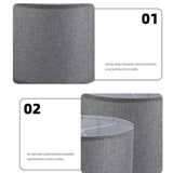 Maxbell 2Pcs Table Lamp Shades Set Decor Light Covers for Dining Room Office Kitchen Dark Gray