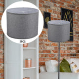 Maxbell 2Pcs Table Lamp Shades Set Decor Light Covers for Dining Room Office Kitchen Dark Gray