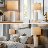 Maxbell 2Pcs Table Lamp Shades Set Decor Light Covers for Dining Room Office Kitchen Light Gray