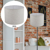 Maxbell 2Pcs Table Lamp Shades Set Decor Light Covers for Dining Room Office Kitchen Light Gray