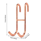 Maxbell 2Pcs over Door Shower Hook Decor Coat Rack for Entryway Bedroom Baseball Cap Rose Gold