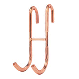 Maxbell 2Pcs over Door Shower Hook Decor Coat Rack for Entryway Bedroom Baseball Cap Rose Gold