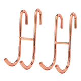 Maxbell 2Pcs over Door Shower Hook Decor Coat Rack for Entryway Bedroom Baseball Cap Rose Gold