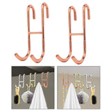 Maxbell 2Pcs over Door Shower Hook Decor Coat Rack for Entryway Bedroom Baseball Cap Rose Gold