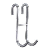 Maxbell 2Pcs over Door Shower Hook Decor Coat Rack for Entryway Bedroom Baseball Cap Silver
