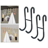 Maxbell 2Pcs over Door Shower Hook Decor Coat Rack for Entryway Bedroom Baseball Cap Black