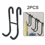 Maxbell 2Pcs over Door Shower Hook Decor Coat Rack for Entryway Bedroom Baseball Cap Black
