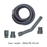 Maxbell Vacuum Cleaner Hose Sturdy Flexible with Four Connector 2.5 M Black Fittings