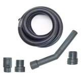 Maxbell Vacuum Cleaner Hose Sturdy Flexible with Four Connector 2.5 M Black Fittings