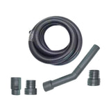 Maxbell Vacuum Cleaner Hose Sturdy Flexible with Four Connector 2.5 M Black Fittings