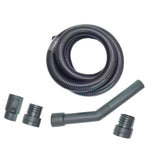 Maxbell Vacuum Cleaner Hose Sturdy Flexible with Four Connector 2.5 M Black Fittings