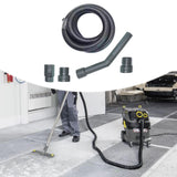 Maxbell Vacuum Cleaner Hose Sturdy Flexible with Four Connector 2.5 M Black Fittings