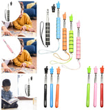 Maxbell Telescopic Teacher Pointer Portable Hand Pointer for Conference Presentation Sponge Cover Black