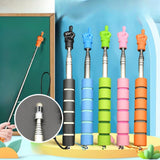 Maxbell Telescopic Teacher Pointer Portable Hand Pointer for Conference Presentation Sponge Cover Orange