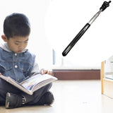 Maxbell Telescopic Teacher Pointer Portable Hand Pointer for Conference Presentation Rubber Cover Black