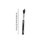 Maxbell Telescopic Teacher Pointer Portable Hand Pointer for Conference Presentation Rubber Cover Black
