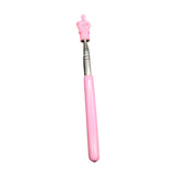 Maxbell Telescopic Teacher Pointer Portable Hand Pointer for Conference Presentation Rubber Cover Pink