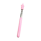 Maxbell Telescopic Teacher Pointer Portable Hand Pointer for Conference Presentation Rubber Cover Pink