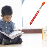 Maxbell Telescopic Teacher Pointer Portable Hand Pointer for Conference Presentation Rubber Cover Red
