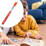 Maxbell Telescopic Teacher Pointer Portable Hand Pointer for Conference Presentation Rubber Cover Red