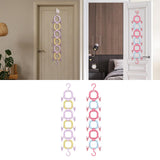 Maxbell Doll Hanging Organizer Doll Storage Display Rack for Closet Wall Living Room Purple Yellow