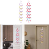 Maxbell Doll Hanging Organizer Doll Storage Display Rack for Closet Wall Living Room Purple Yellow
