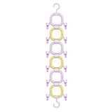 Maxbell Doll Hanging Organizer Doll Storage Display Rack for Closet Wall Living Room Purple Yellow