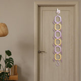 Maxbell Doll Hanging Organizer Doll Storage Display Rack for Closet Wall Living Room Purple Yellow