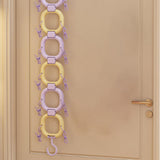 Maxbell Doll Hanging Organizer Doll Storage Display Rack for Closet Wall Living Room Purple Yellow