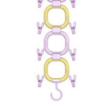 Maxbell Doll Hanging Organizer Doll Storage Display Rack for Closet Wall Living Room Purple Yellow