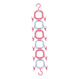 Maxbell Doll Hanging Organizer Doll Storage Display Rack for Closet Wall Living Room Pink Blue