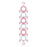 Maxbell Doll Hanging Organizer Doll Storage Display Rack for Closet Wall Living Room Pink Blue