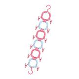 Maxbell Doll Hanging Organizer Doll Storage Display Rack for Closet Wall Living Room Pink Blue