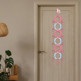 Maxbell Doll Hanging Organizer Doll Storage Display Rack for Closet Wall Living Room Pink Blue