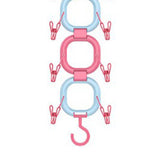 Maxbell Doll Hanging Organizer Doll Storage Display Rack for Closet Wall Living Room Pink Blue