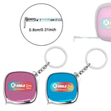 Maxbell Tape Measure Keyring Easy to Use Metric Ruler for Body Fabric Body Measuring Pink