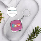Maxbell Tape Measure Keyring Easy to Use Metric Ruler for Body Fabric Body Measuring Pink