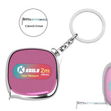 Maxbell Tape Measure Keyring Easy to Use Metric Ruler for Body Fabric Body Measuring Pink