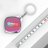 Maxbell Tape Measure Keyring Easy to Use Metric Ruler for Body Fabric Body Measuring Pink