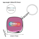 Maxbell Tape Measure Keyring Easy to Use Metric Ruler for Body Fabric Body Measuring Pink