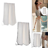 Maxbell Suspender Bathrobe Soft Lady Bath Towel for Women for Hotel Birthday Bedroom white edge