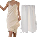 Maxbell Suspender Bathrobe Soft Lady Bath Towel for Women for Hotel Birthday Bedroom white edge