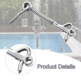 Maxbell 4Pcs Spring Hook Latch Compact for Bathroom Doors Pool Fencing Wooden Fences