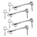 Maxbell 4Pcs Spring Hook Latch Compact for Bathroom Doors Pool Fencing Wooden Fences