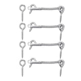 Maxbell 4Pcs Spring Hook Latch Compact for Bathroom Doors Pool Fencing Wooden Fences