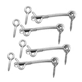Maxbell 4Pcs Spring Hook Latch Compact for Bathroom Doors Pool Fencing Wooden Fences
