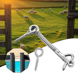 Maxbell 4Pcs Spring Hook Latch Compact for Bathroom Doors Pool Fencing Wooden Fences