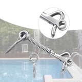 Maxbell 4Pcs Spring Hook Latch Compact for Bathroom Doors Pool Fencing Wooden Fences