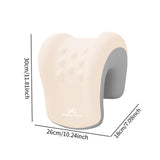 Maxbell Headrest for Office Chair Comfort Memory Foam Head Rest Pillow for Adults Beige Gray